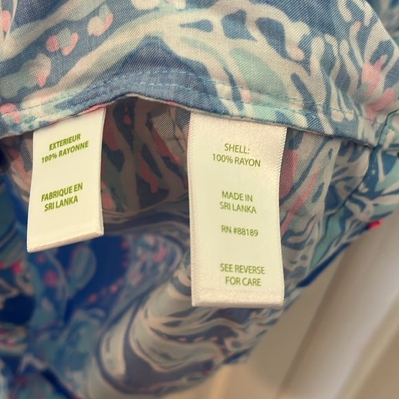 Lilly Pulitzer Sarasota Top in Into the Deep Bay Blue XS - Picture 6 of 7